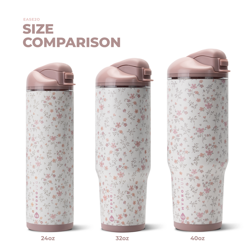 Ease2o 40oz | Dual-Function Water Bottle with Straw & Chug Spout – Magnolia