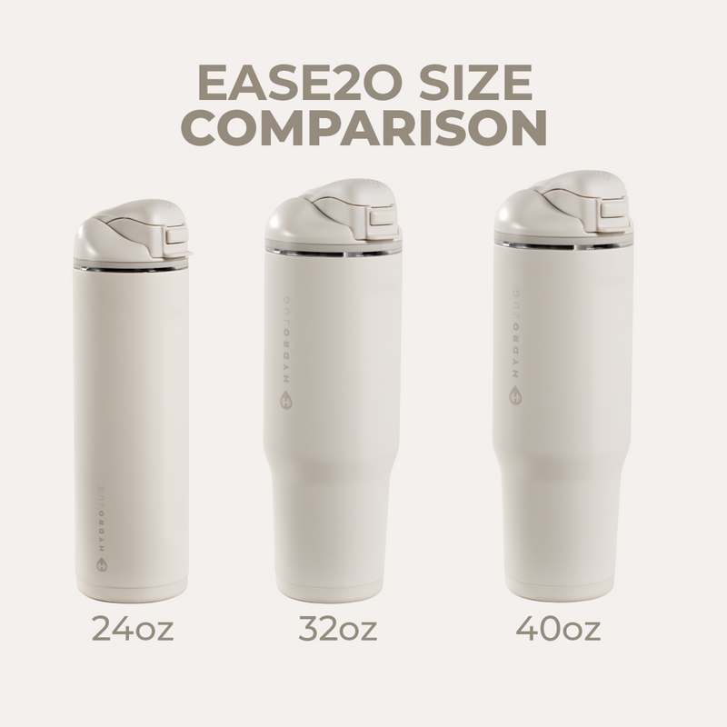 Ease2o 32oz | Compact Water Bottle with Straw & Chug Spout – Linen
