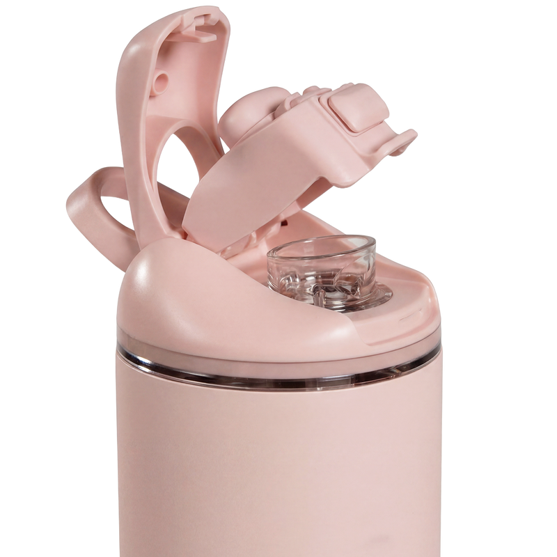 Ease2o 14oz | Leakproof 2-in-1 Kids Water Bottle with Straw & Chug Spout – Dusty Rose