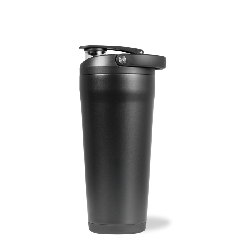 Insulated Shaker 24oz | Stainless Steel Protein Shaker Silent Grate – Black