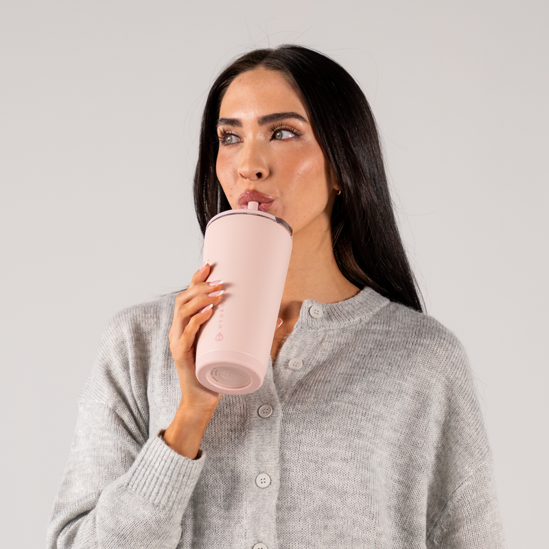 Everyday Tumbler 20oz | Ceramic-Lined Insulated Tumbler with Straw – Dusty Rose