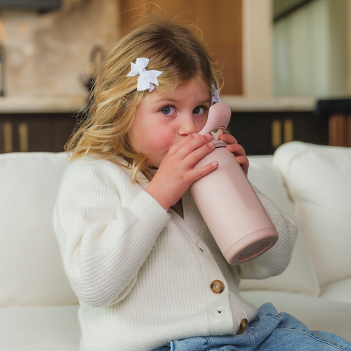 Ease2o 14oz | Leakproof 2-in-1 Kids Water Bottle with Straw & Chug Spout – Dusty Rose