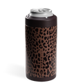 Can Cooler 16oz | 2-in-1 Insulated Tallboy Can Cooler Screw-Top Lock – Brown Leopard