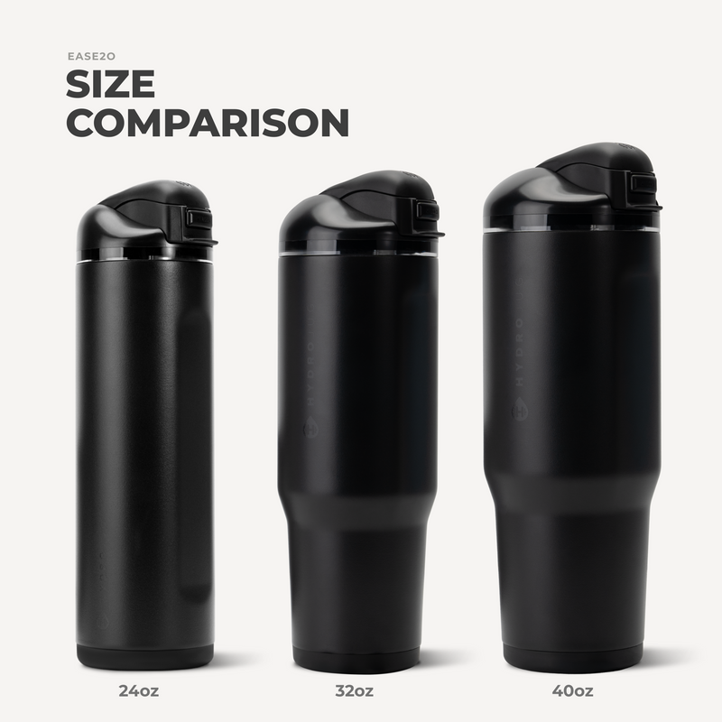 Ease2o 40oz | Dual-Function Water Bottle with Straw & Chug Spout – Black