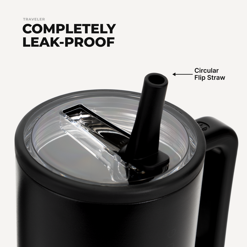 Traveler 40oz | All-Day Insulated Tumbler with Handle – Black